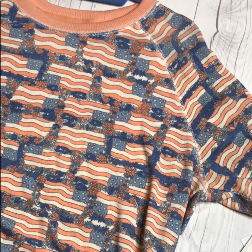 LuLaRoe Jane American Flag Knit Top